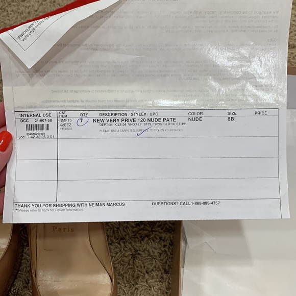 Christian Louboutin Very Prive 120 patent nude heels size 8/38 - Picture 10 of 10